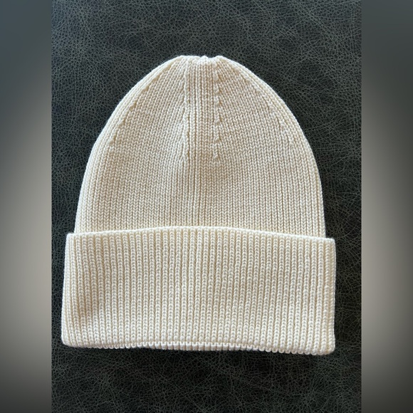Y-3 Adidas Hat Unisex Classic Knit Beanie Creamy White One Size - Picture 2 of 10